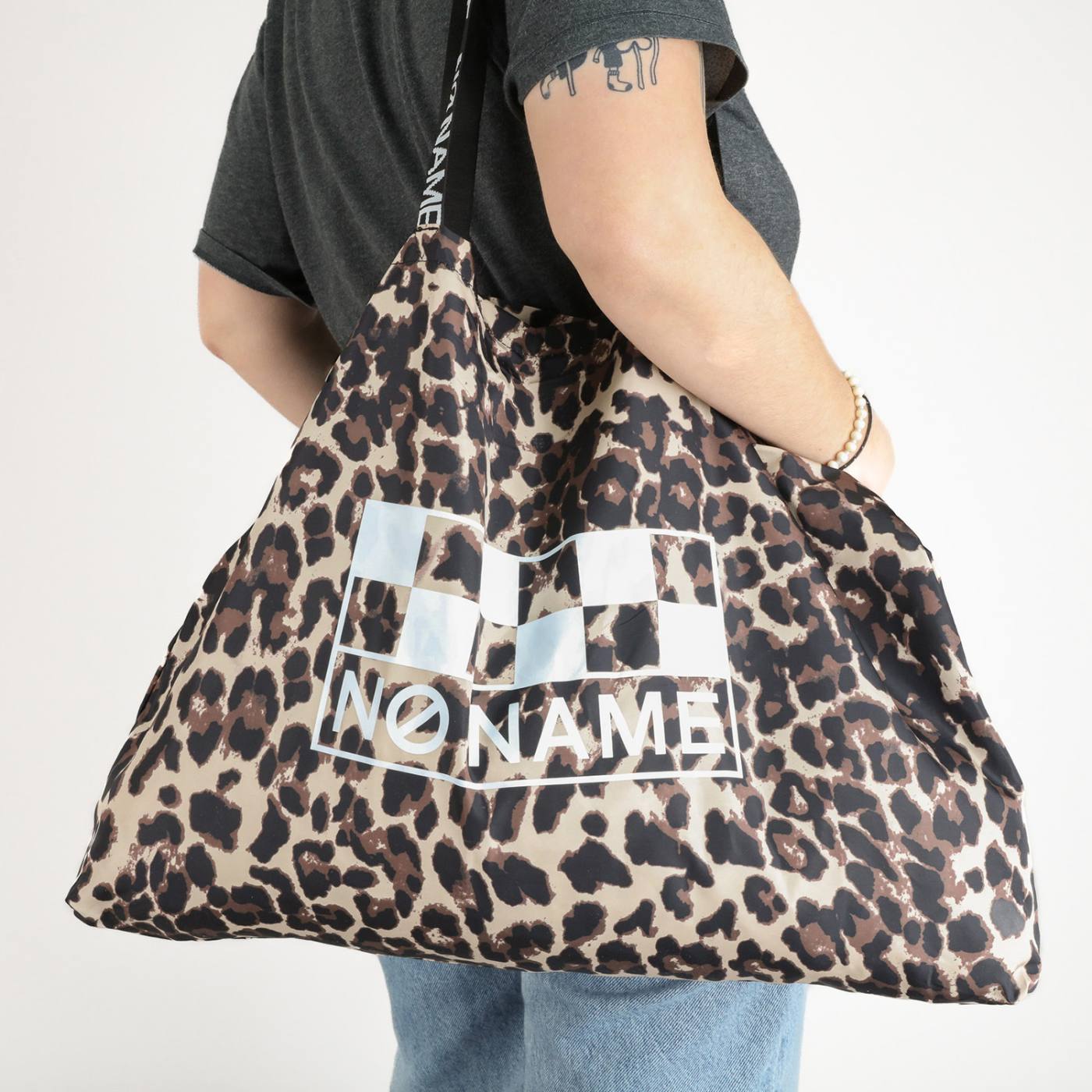 BORSA - NYLON - LEO NATURAL/WHITE